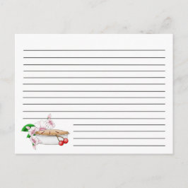 Cartão de Receita de Pizza de Cereja