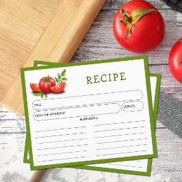 Cartão de Receita de Tomates Kitchen