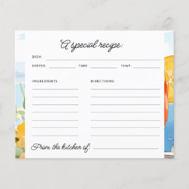 Cartão de Receita do Chá de panela Aperol Spritz A