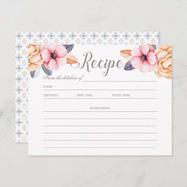 Cartão de Receita do Chá de panela de Berries Botâ (Frente/Verso)