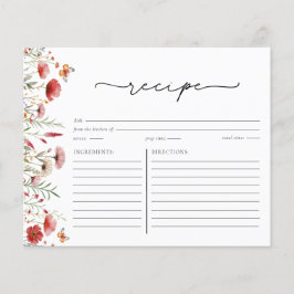 Cartão de Receita do Chá de panela de Flor Selvage