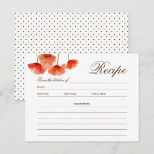 Cartão de Receita do Chá de panela de Flores Ver