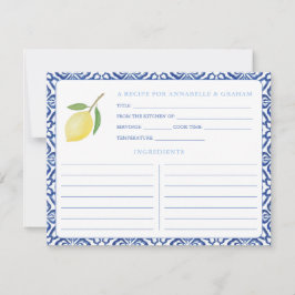 Cartão de Receita do Chá de panela de Limão Italia