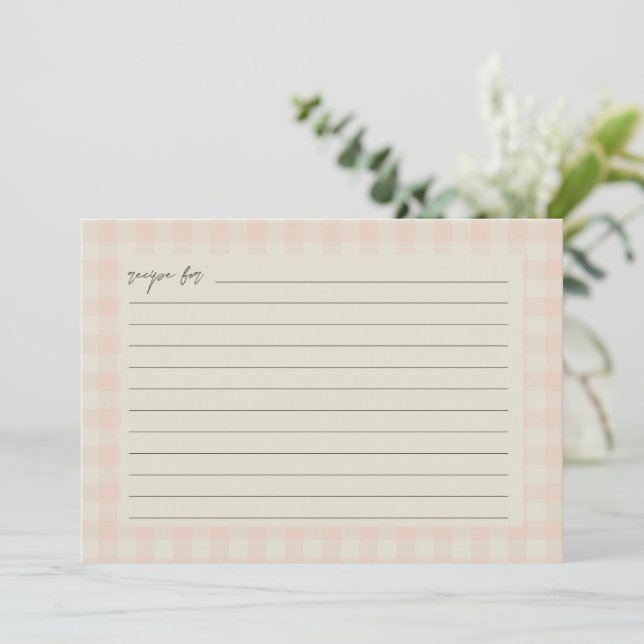 Cartão de Receita do Chá de panela de Xadrez Buffa (Em pé/Frente)