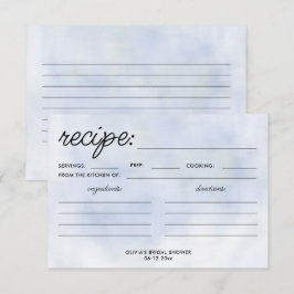 Cartão de Receita do Chá de panela do Céu Azul Clo