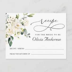 Cartão de Receita do Chá de panela Eucalyptus Eleg