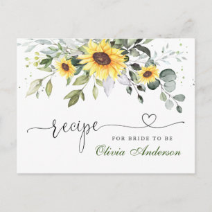 Cartão de Receita do Chá de panela Eucalyptus Eleg