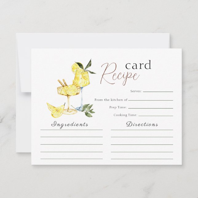 Cartão de Receita do Chá de panela Limoncello Cock (Frente)