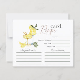 Cartão de Receita do Chá de panela Limoncello Cock