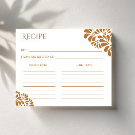 Cartão de receita do chá de panela mexicano de tal