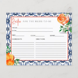 Cartão de Receita do Chá de panela Orange Aperol S