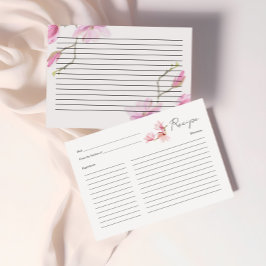 Cartão de Receita do Chá de panela Romântico