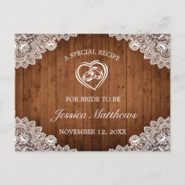 Cartão de Receita do Chá de panela Rústico de Made