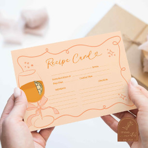 Cartão de Receita do Chá de panela Spritz Orange F