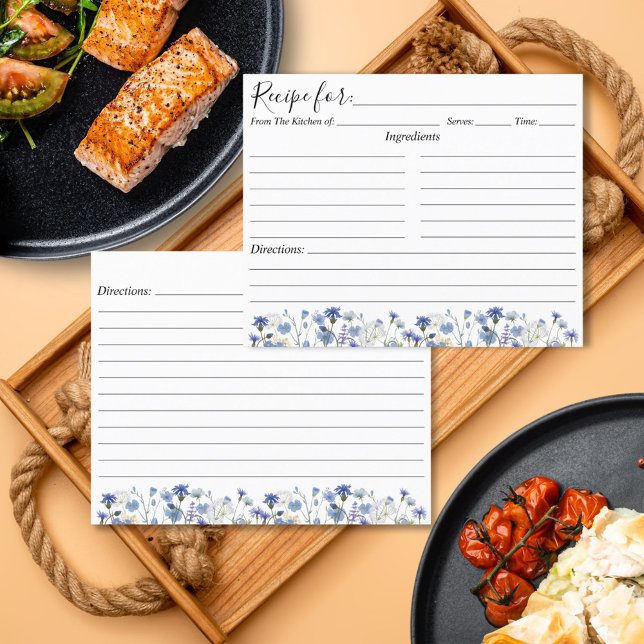 Cartão de Receita do Jardim de Flor Selvagem Azul (In situ)