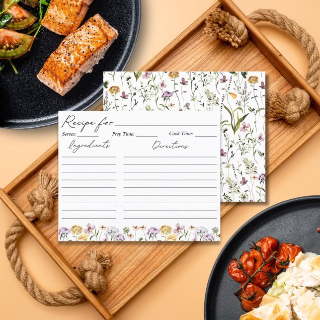 Cartão de Receita do Jardim de Flores Silvestres A (In situ)