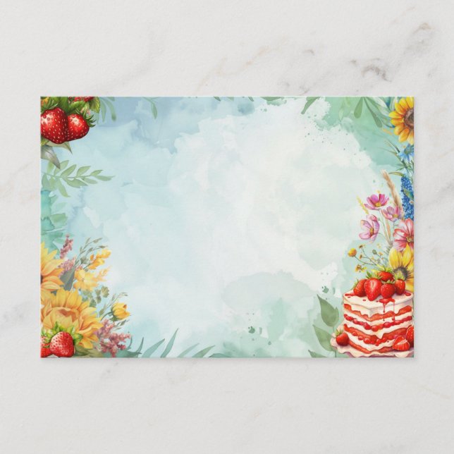 Cartão de Receita do Vazio do Sweet Treat Strawber (Frente)