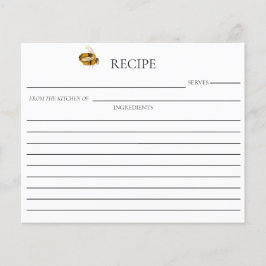 Cartão de Receita Dupla Face para Chá de Noiva Abe