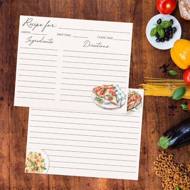 Cartão de Receita Familiar de Ilustração de Comida (In situ)