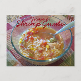 Cartão de Receita Gumbo do Shrimp Yummo