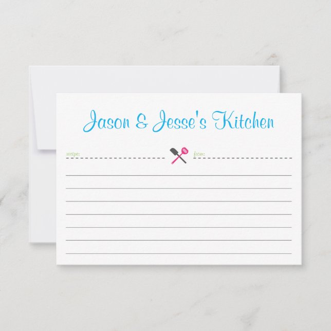 Cartão de receita para chá ou limpeza de casa (Frente)