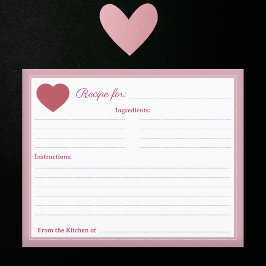 Cartão de Receita Rosa Chá de panela Russo do Cora