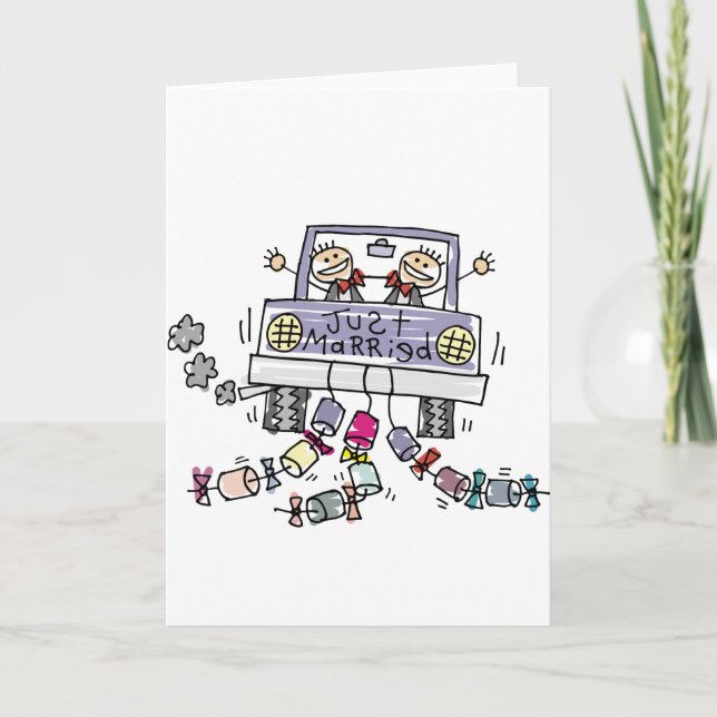 Cartão de Recem casados gay Wedding (Frente)