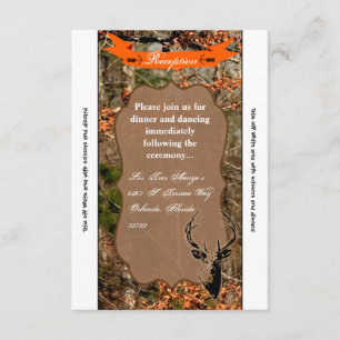 Cartão de Recepção 3,5x7 Caça ao Veado Cabeça de B