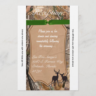 Cartão de Recepção 3,5x7 Caçadores Camo Camuflagem