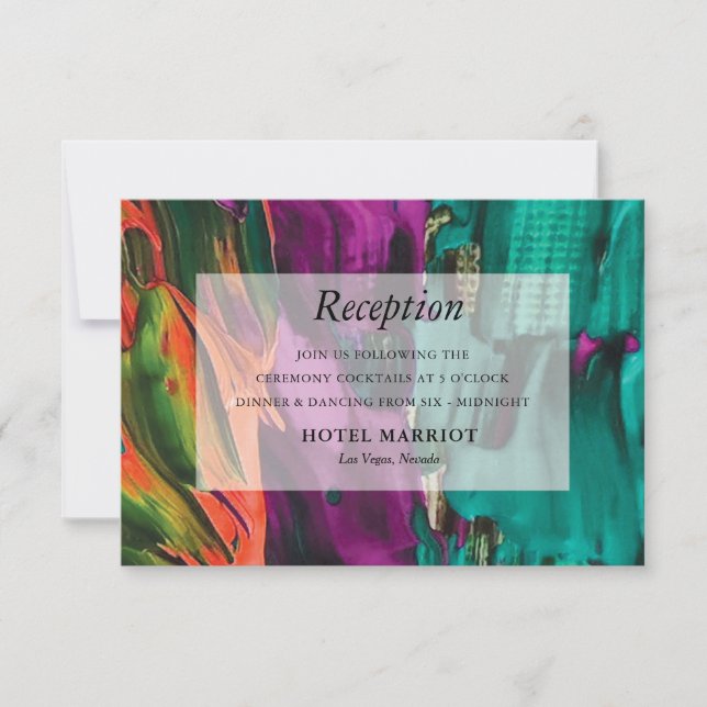 Cartão de Recepção Acrilato de Pintura abstrato (Frente)
