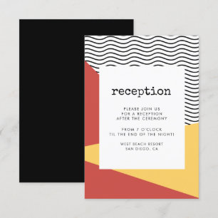 Cartão de recepção de arte pop dos anos 80 estilo 