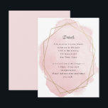 Cartão de Recepção de Bat Mitzvah Rosa Elegante<br><div class="desc">Este design moderno apresenta um design de aquarela em ouro e seu texto personalizado. Use o formulário modelo para adicionar seu texto. Os menus avançados de edição,  acessados selecionando a Ferramenta Design,  permitirão que você altere as fontes,  as cores e o layout.</div>
