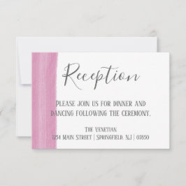 Cartão de Recepção de Brushaft, Cor de Água Rosa