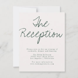 Cartão de Recepção de Caligrafia Moderna