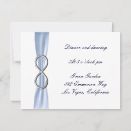 Cartão de Recepção de Casamento Blue Infinity