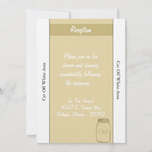 Cartão de Recepção de casamento Brown/Tan Mason Ja