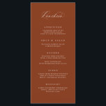 Cartão de Recepção de casamento Clássico do Menu d<br><div class="desc">Nosso cartão de menu personalizado apresenta uma caligrafia moderna para a maneira perfeita de informar seus convidados sobre suas escolhas de refeições no seu casamento ou evento. Este item faz parte da nossa coleção Goldie G100,  por favor,  compre a nossa loja para produtos correspondentes.</div>