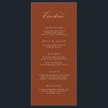 Cartão de Recepção de casamento Clássico do Menu d<br><div class="desc">Nosso cartão de menu personalizado apresenta uma caligrafia moderna para a maneira perfeita de informar seus convidados sobre suas escolhas de refeições no seu casamento ou evento. Este item faz parte da nossa coleção Goldie G100,  por favor,  compre a nossa loja para produtos correspondentes.</div>