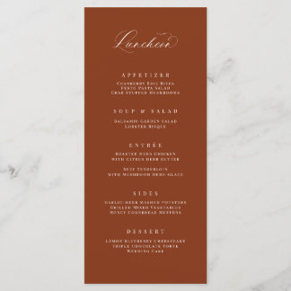 Cartão de Recepção de casamento Clássico do Menu d