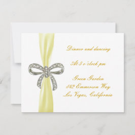 Cartão de Recepção de Casamento com Arco de Diaman