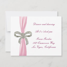 Cartão de Recepção de Casamento com Arco de Diaman