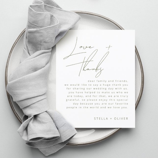 Cartão de Recepção de Casamento com Caligrafia em  (Sage Green Calligraphy Wedding Reception Card)
