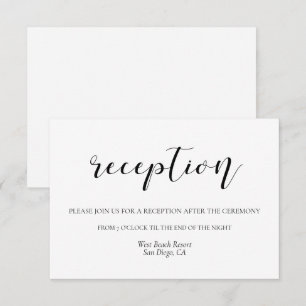 Cartão de recepção de casamento com design elegant