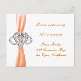 Cartão de Recepção de Casamento Coração Infinito L