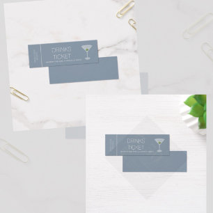 Cartão de Recepção de casamento de Bilhete Azul Du