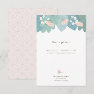 Cartão de Recepção de Casamento de Jardim Floral R