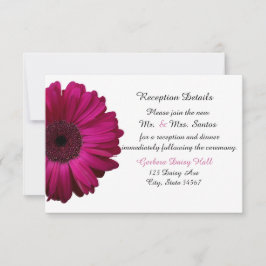Cartão de Recepção de Casamento Elegante Rosa Gerb