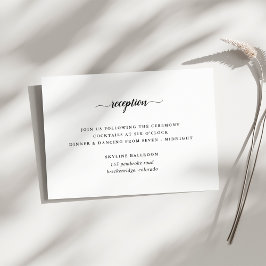 Cartão de Recepção de Casamento em Caligrafia Pret