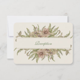 Cartão de Recepção de Casamento Floral Aquarela Gi