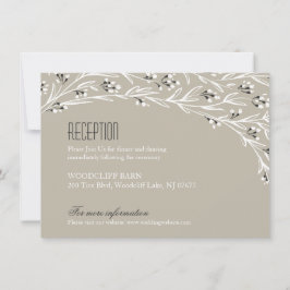 Cartão de recepção de casamento floral elegante